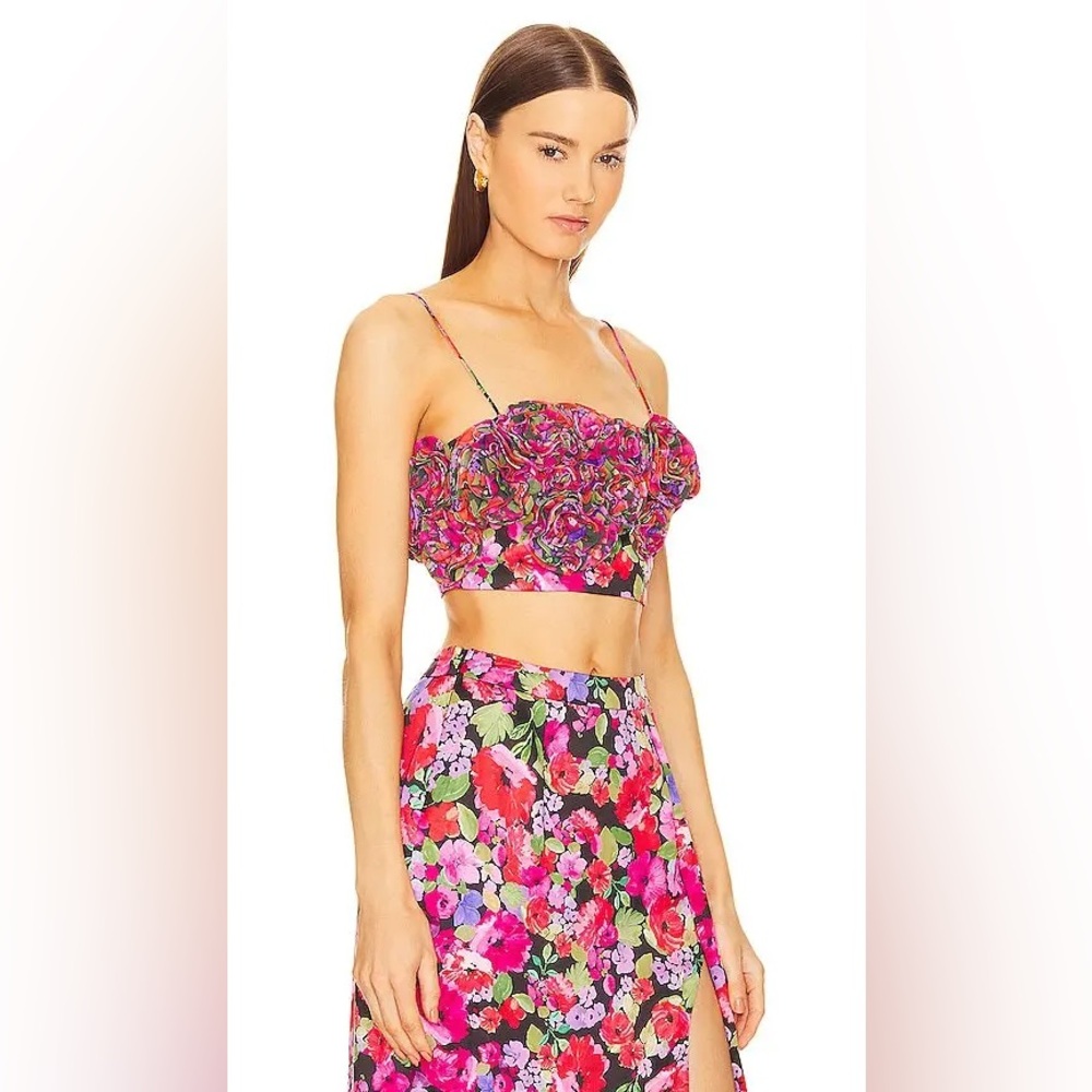 NWT AMUR Sylvie Spaghetti Strap Top in Vintage Flowers, Size 6 - Picture 3 of 10